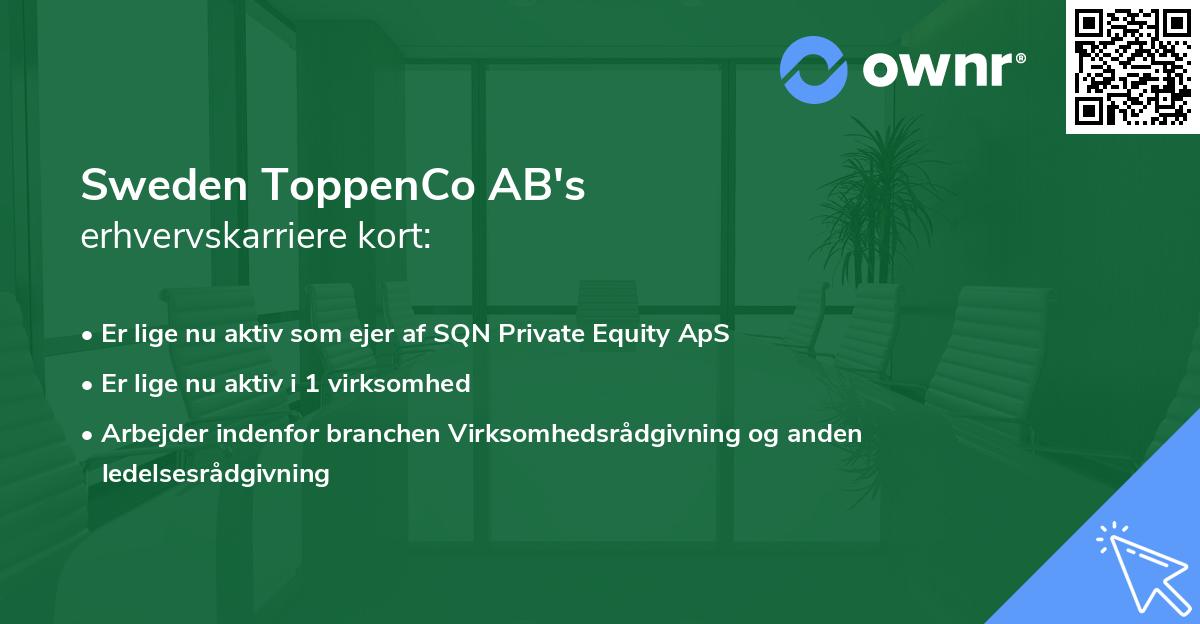 Sweden ToppenCo AB's erhvervskarriere kort