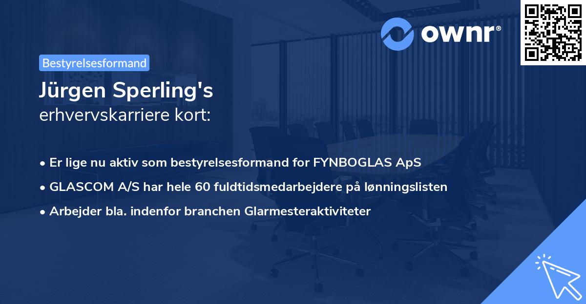 Jürgen Sperling's erhvervskarriere kort