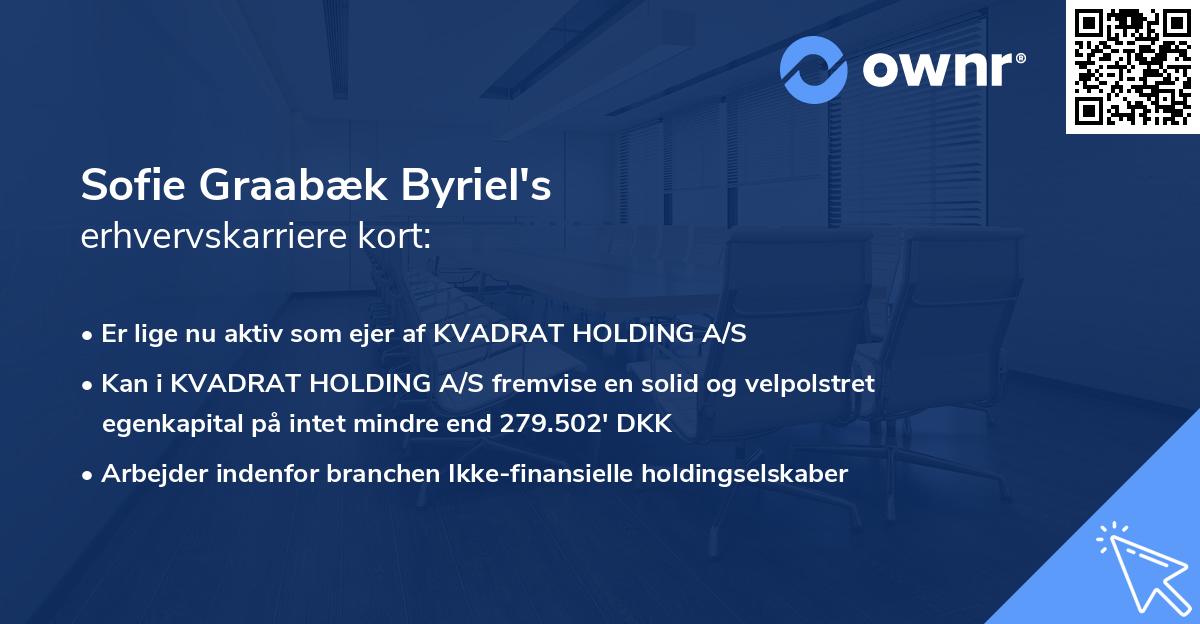 Sofie Graabæk Byriel's erhvervskarriere kort