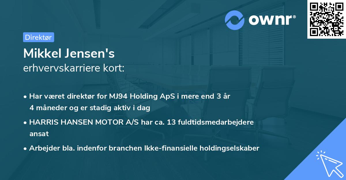Mikkel Jensen's erhvervskarriere kort