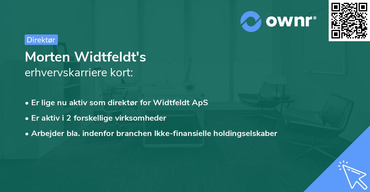 Morten Widtfeldt's erhvervskarriere kort