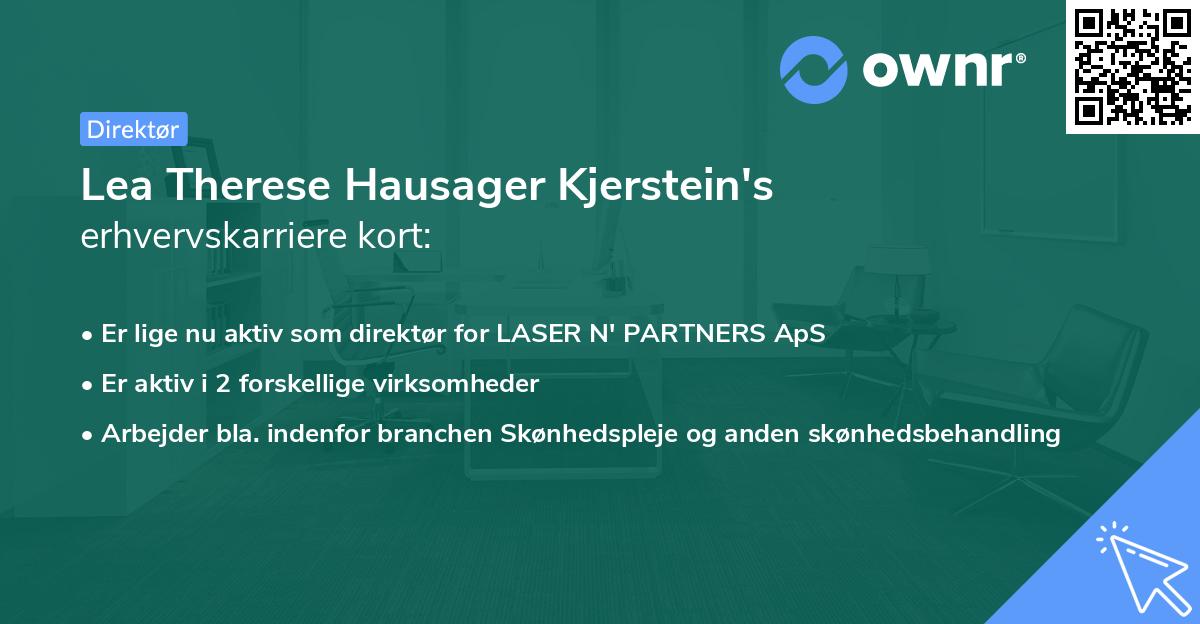 Lea Therese Hausager Kjerstein's erhvervskarriere kort