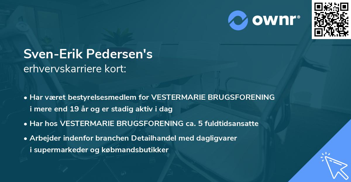 Sven-Erik Pedersen's erhvervskarriere kort