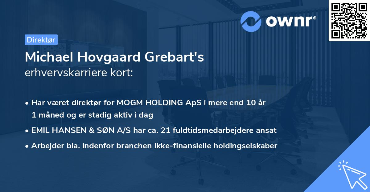 Michael Hovgaard Grebart's erhvervskarriere kort