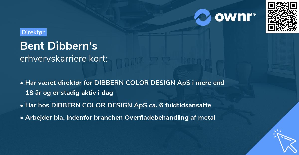 Bent Dibbern's erhvervskarriere kort