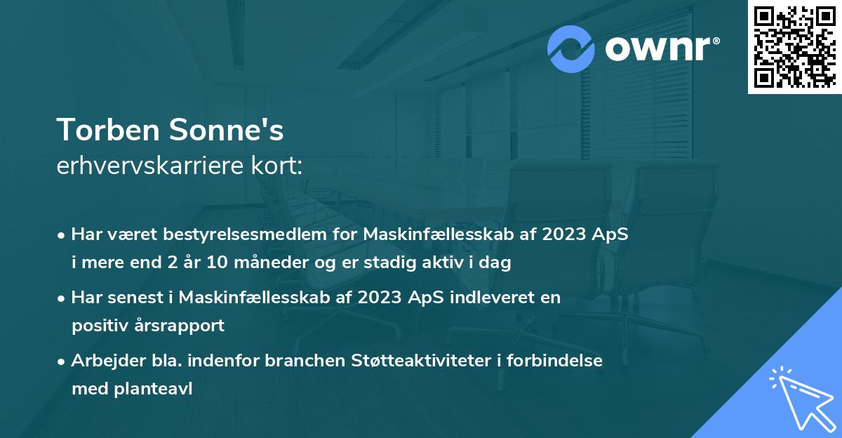 Torben Sonne's erhvervskarriere kort