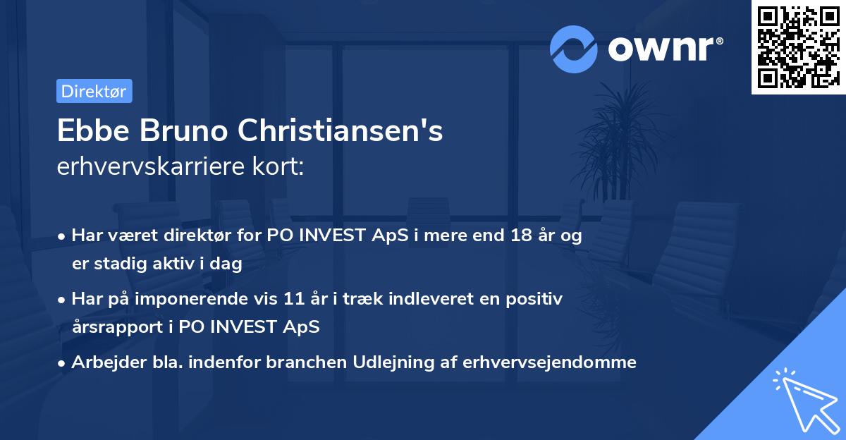 Ebbe Bruno Christiansen's erhvervskarriere kort