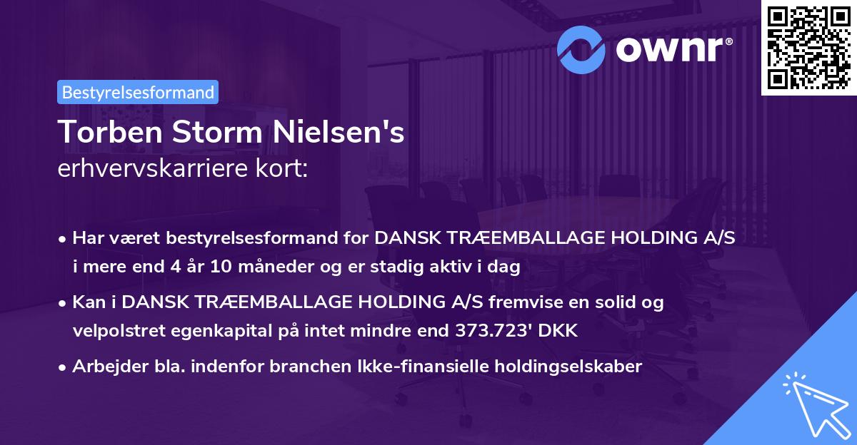 Torben Storm Nielsen's erhvervskarriere kort