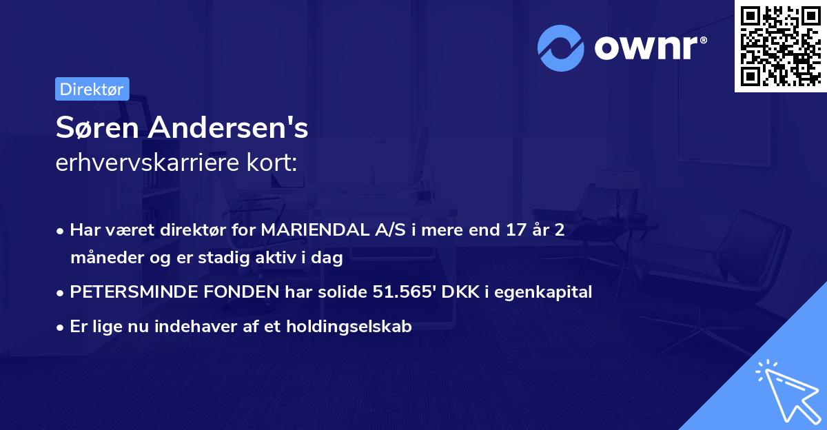 Søren Andersen's erhvervskarriere kort