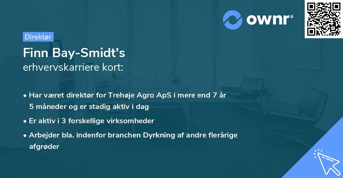 Finn Bay-Smidt's erhvervskarriere kort