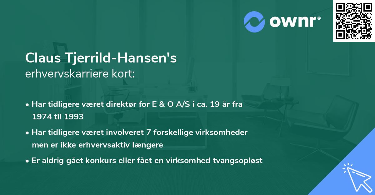 Claus Tjerrild-Hansen's erhvervskarriere kort