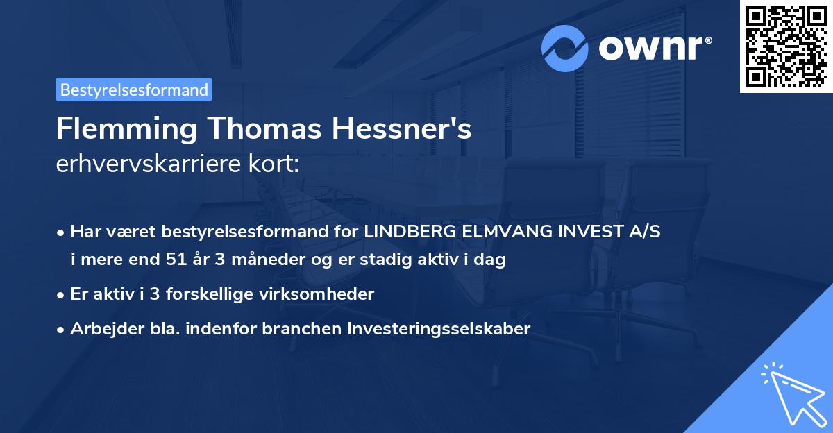 Flemming Thomas Hessner's erhvervskarriere kort