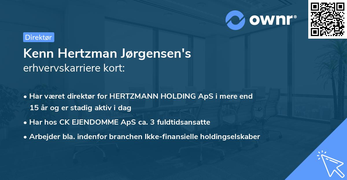Kenn Hertzman Jørgensen's erhvervskarriere kort