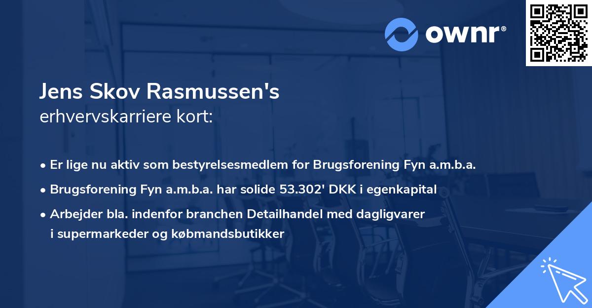 Jens Skov Rasmussen's erhvervskarriere kort