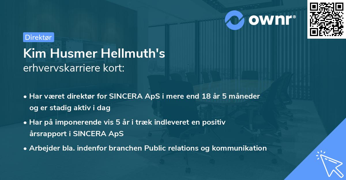 Kim Husmer Hellmuth's erhvervskarriere kort