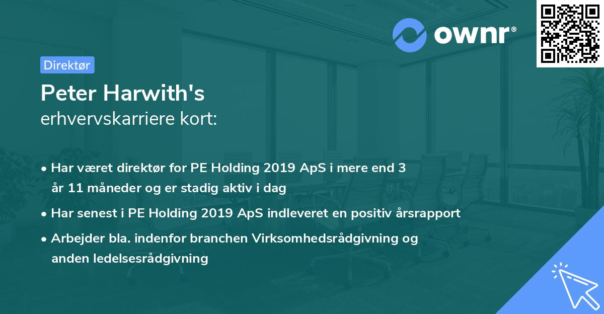 Peter Harwith's erhvervskarriere kort