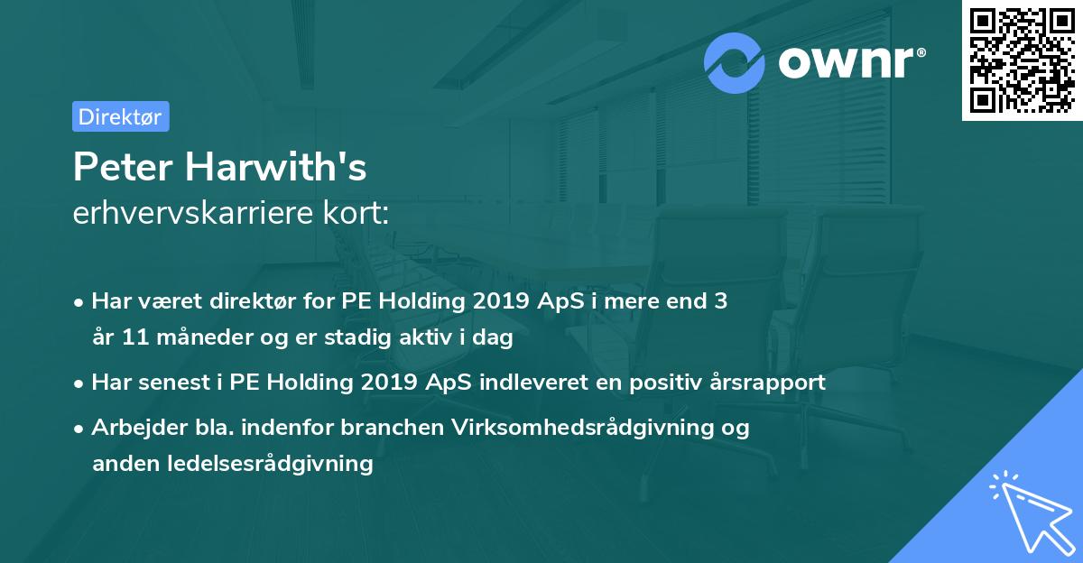 Peter Harwith's erhvervskarriere kort