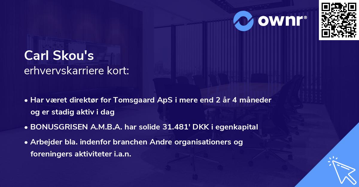 Carl Skou's erhvervskarriere kort