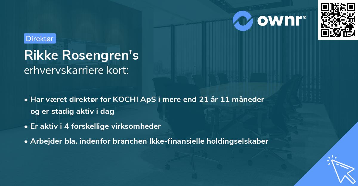 Rikke Rosengren's erhvervskarriere kort