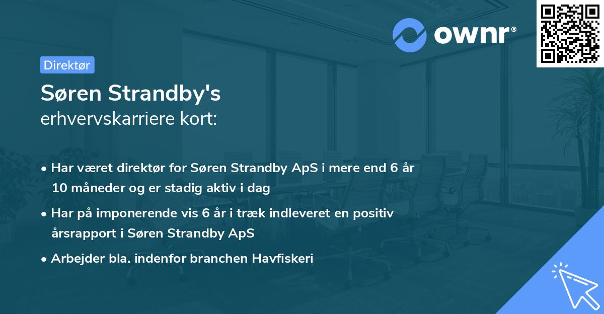 Søren Strandby's erhvervskarriere kort