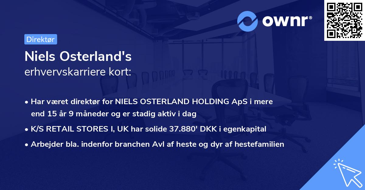 Niels Osterland's erhvervskarriere kort