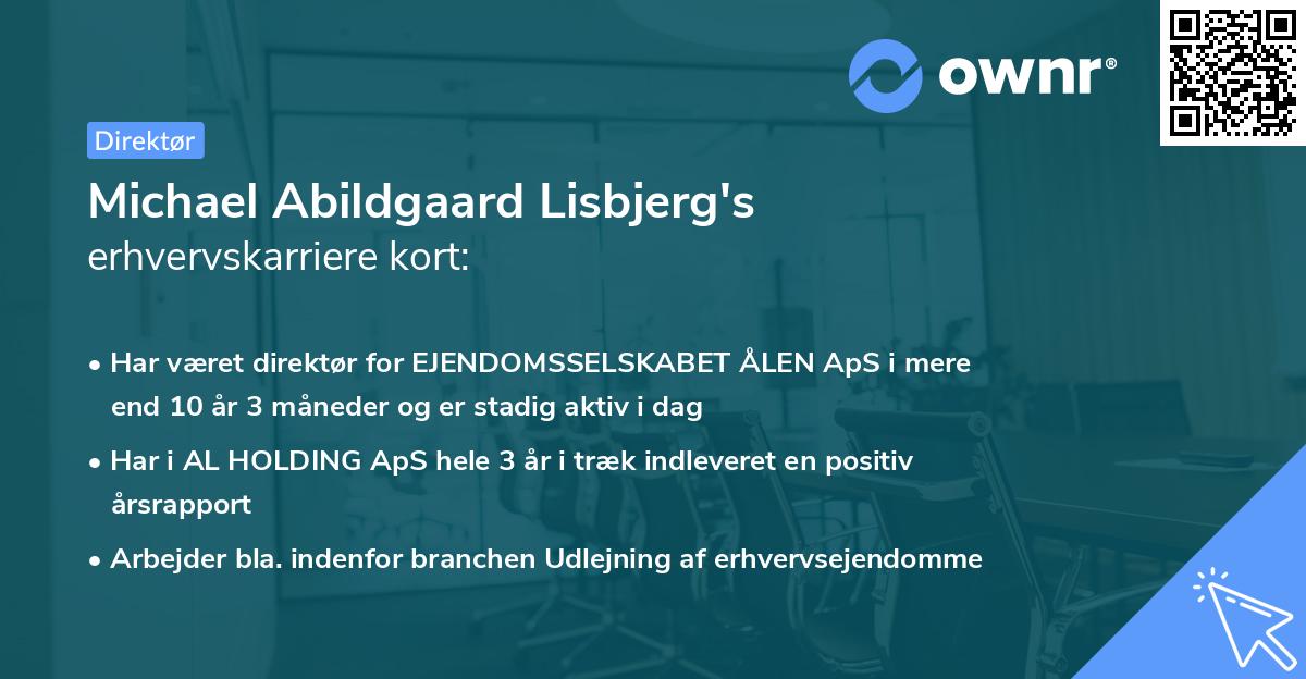 Michael Abildgaard Lisbjerg's erhvervskarriere kort