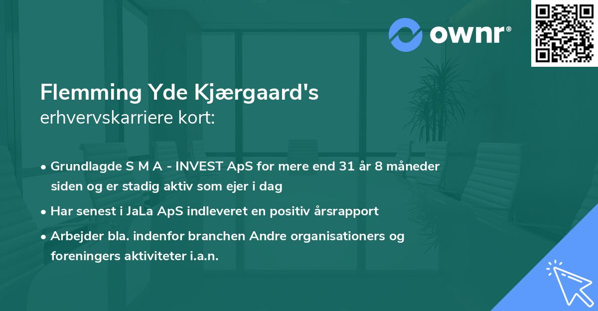 Flemming Yde Kjærgaard's erhvervskarriere kort