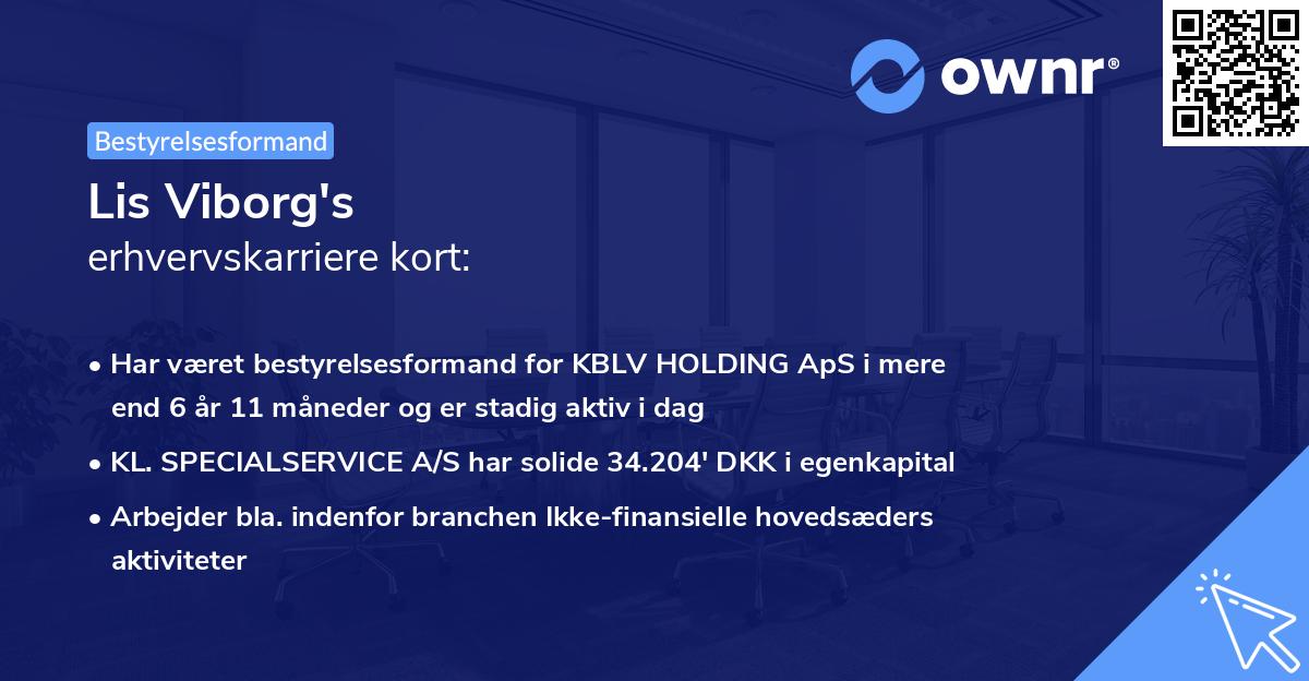 Lis Viborg's erhvervskarriere kort