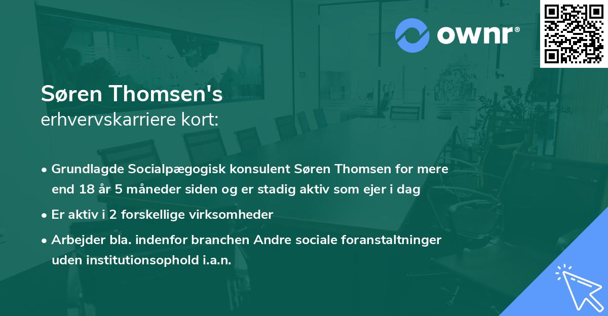 Søren Thomsen's erhvervskarriere kort