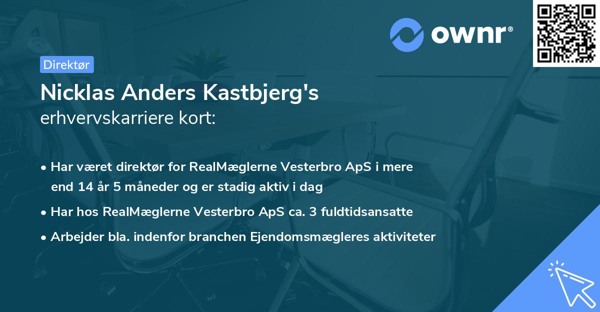 Nicklas Anders Kastbjerg's erhvervskarriere kort