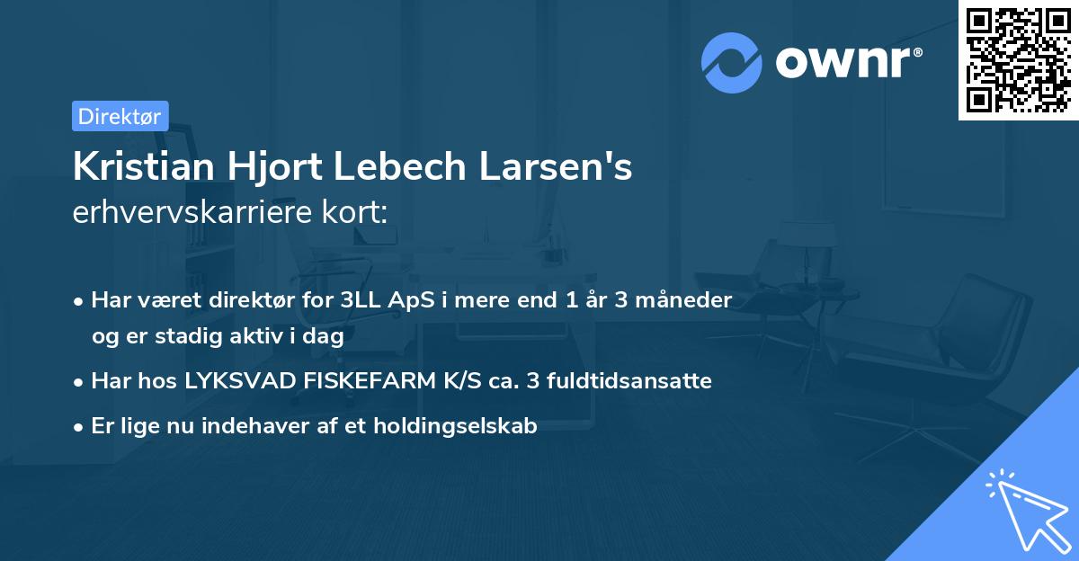 Kristian Hjort Lebech Larsen's erhvervskarriere kort