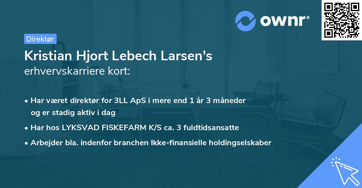 Kristian Hjort Lebech Larsen's erhvervskarriere kort