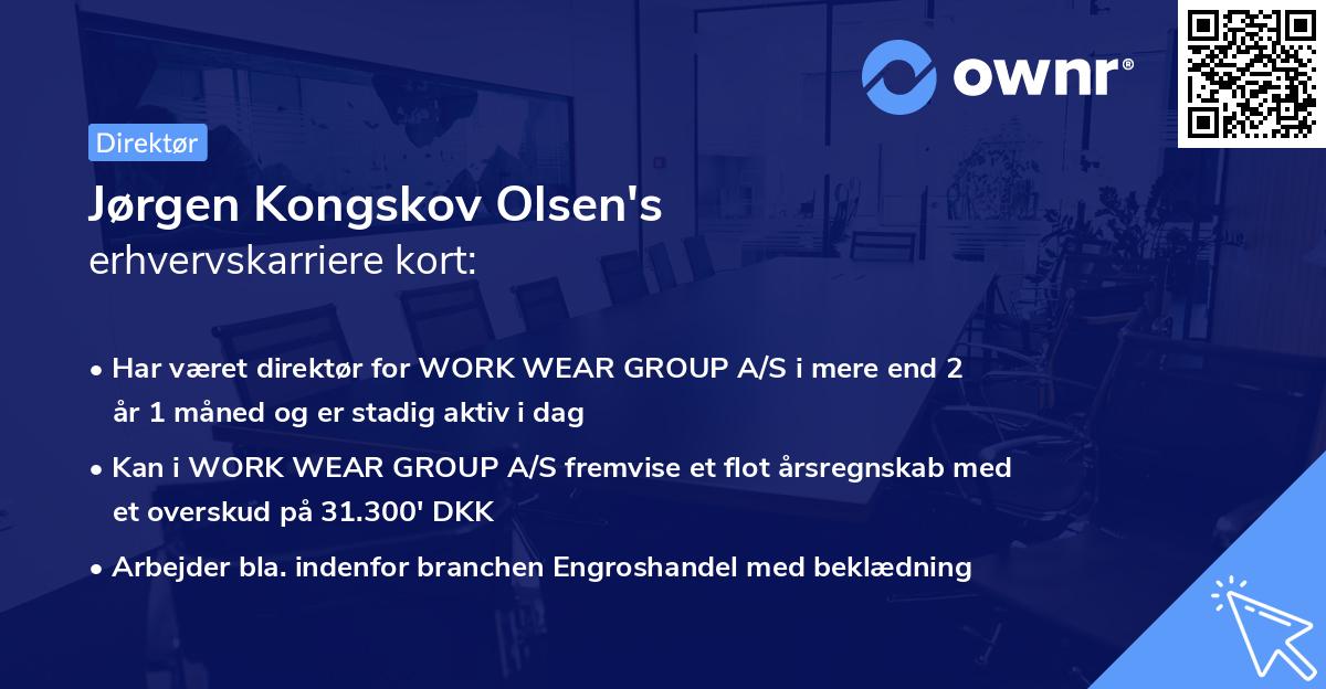 Jørgen Kongskov Olsen's erhvervskarriere kort