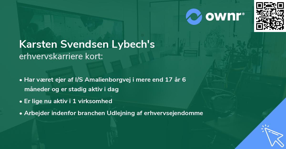 Karsten Svendsen Lybech's erhvervskarriere kort