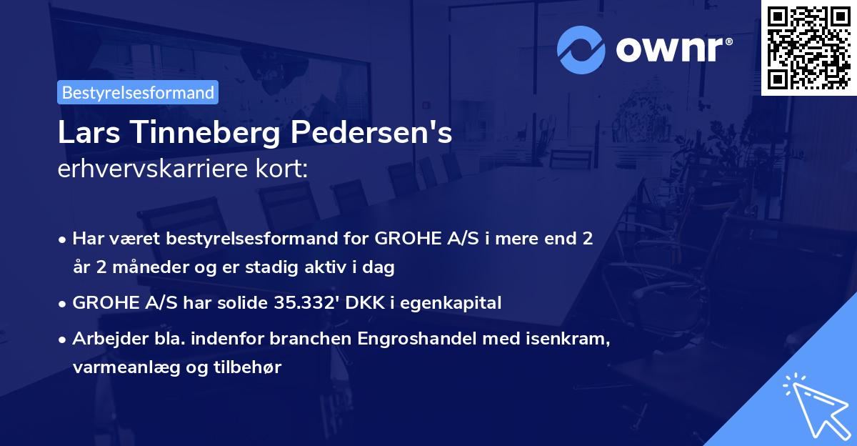 Lars Tinneberg Pedersen's erhvervskarriere kort