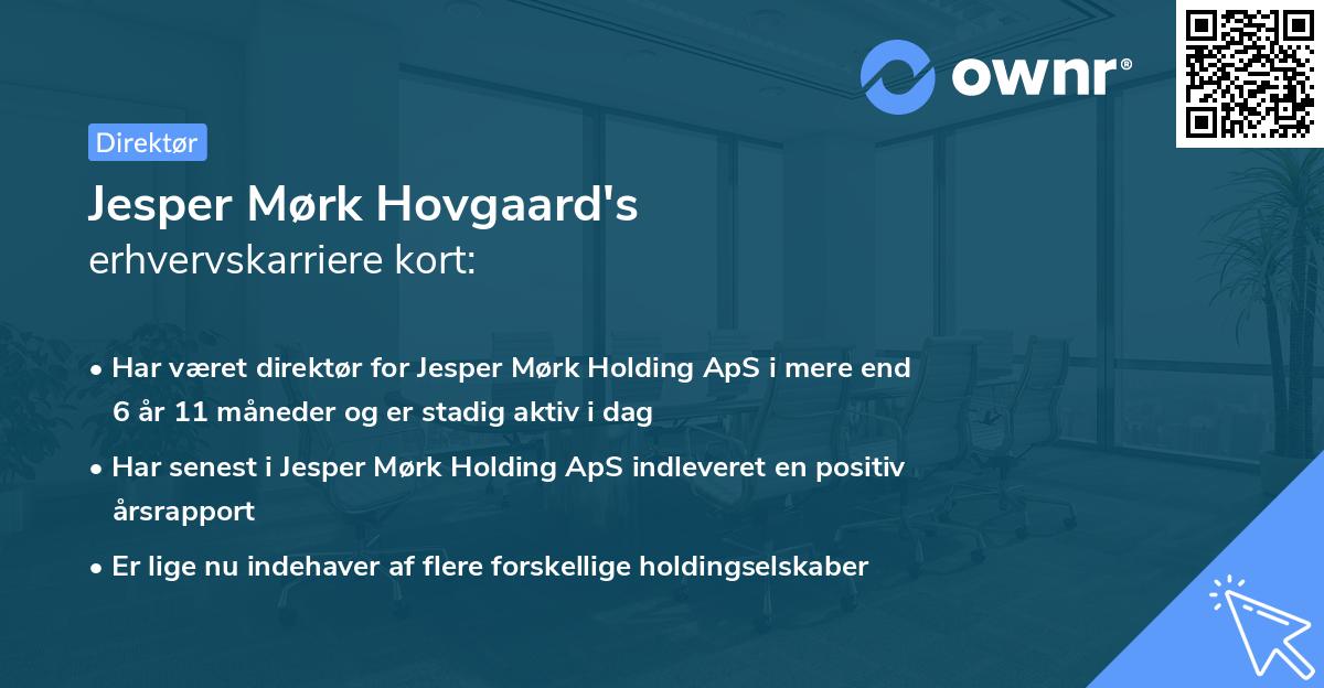 Jesper Mørk Hovgaard's erhvervskarriere kort