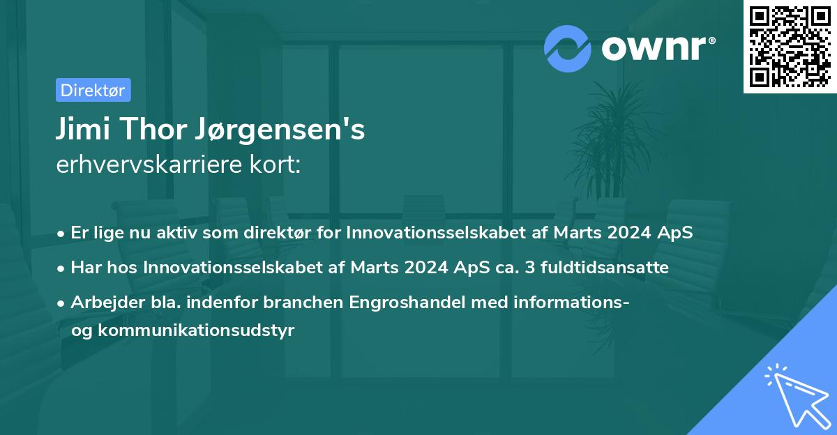 Jimi Thor Jørgensen's erhvervskarriere kort
