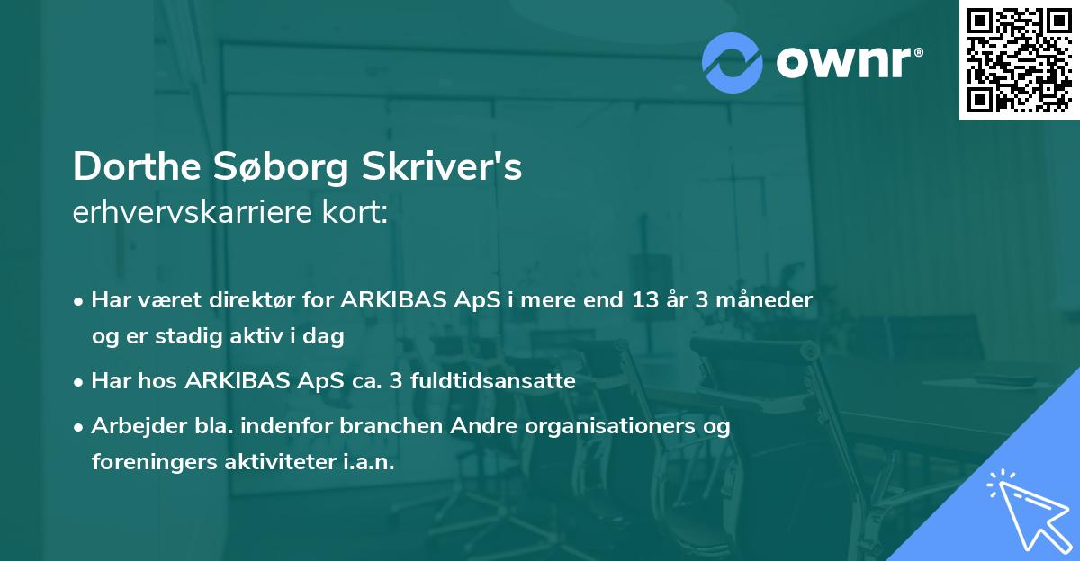 Dorthe Søborg Skriver's erhvervskarriere kort