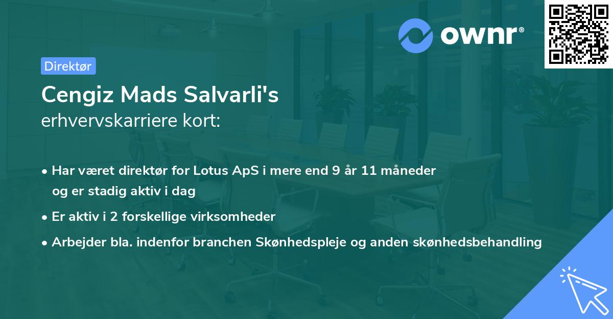 Cengiz Mads Salvarli's erhvervskarriere kort