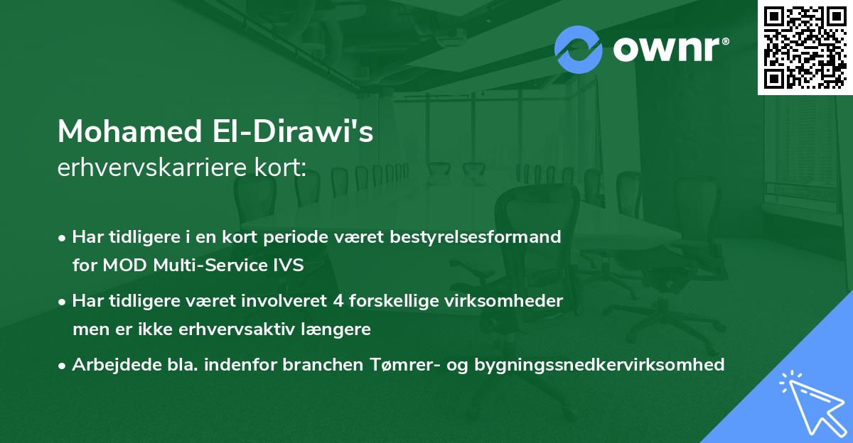 Mohamed El-Dirawi's erhvervskarriere kort
