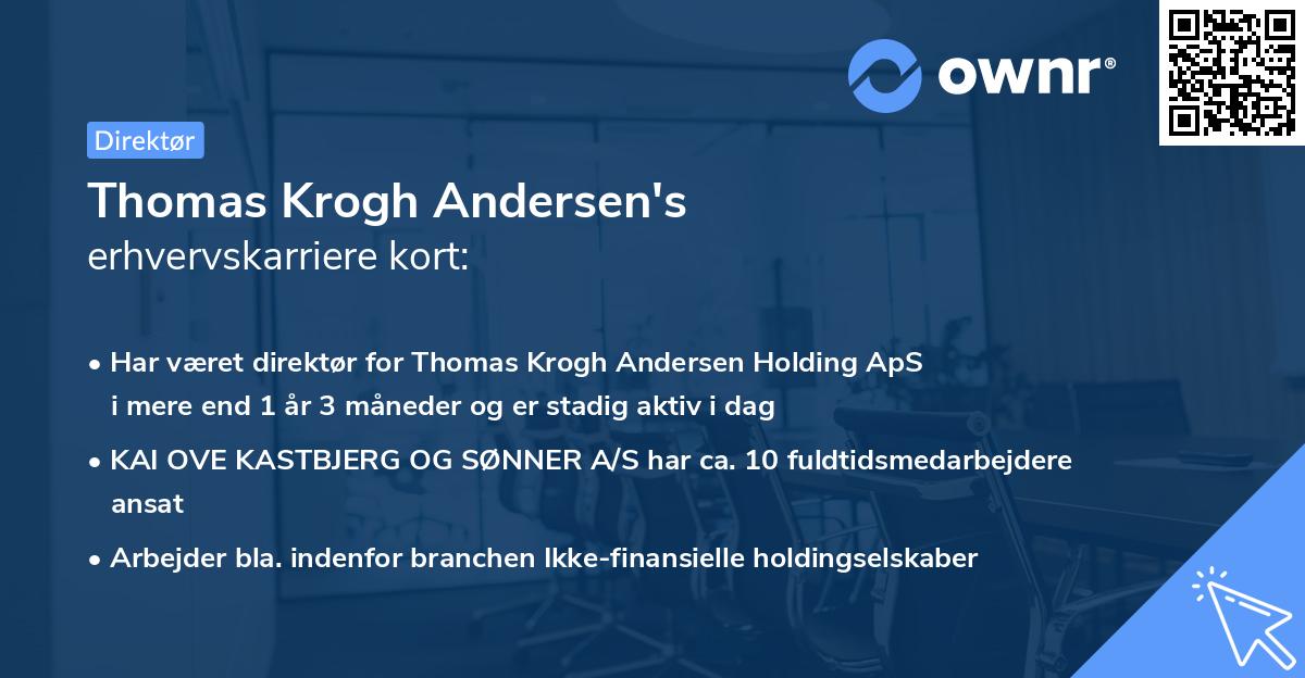 Thomas Krogh Andersen's erhvervskarriere kort