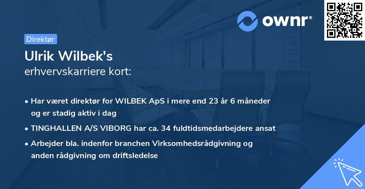 Ulrik Wilbek's erhvervskarriere kort