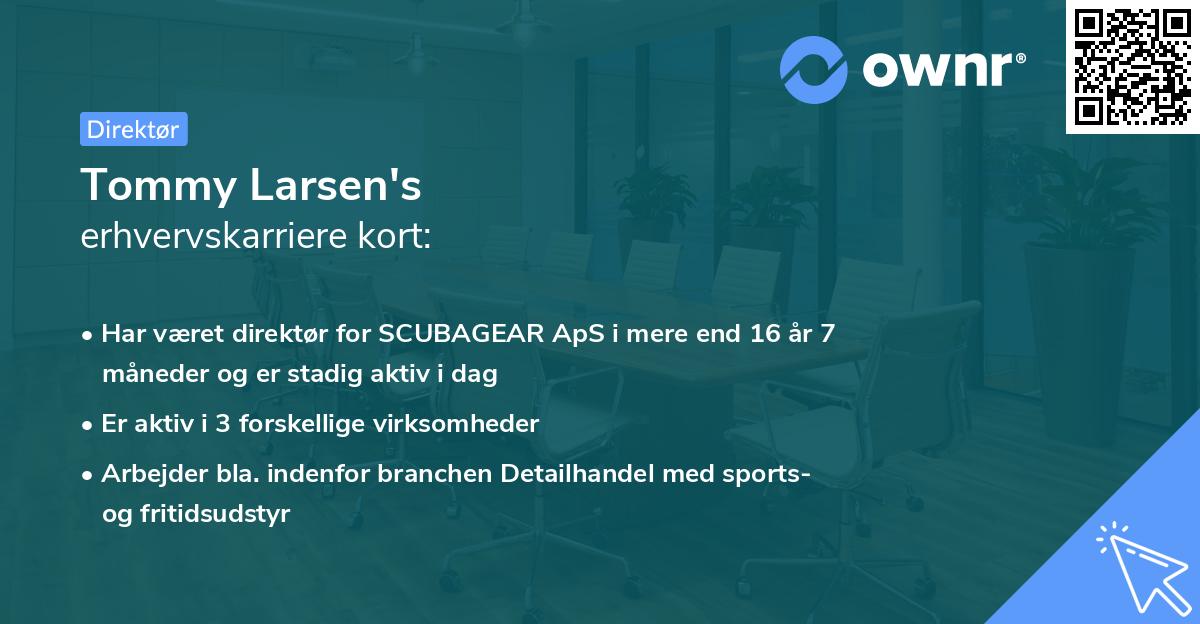 Tommy Larsen's erhvervskarriere kort