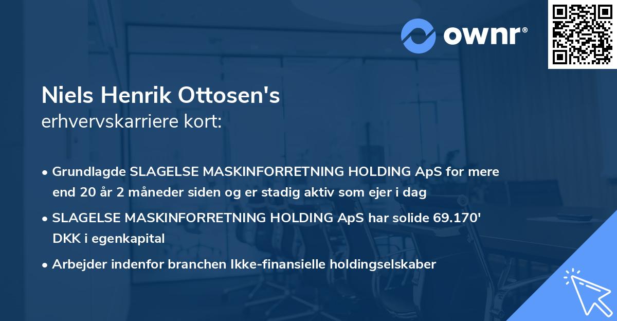 Niels Henrik Ottosen's erhvervskarriere kort