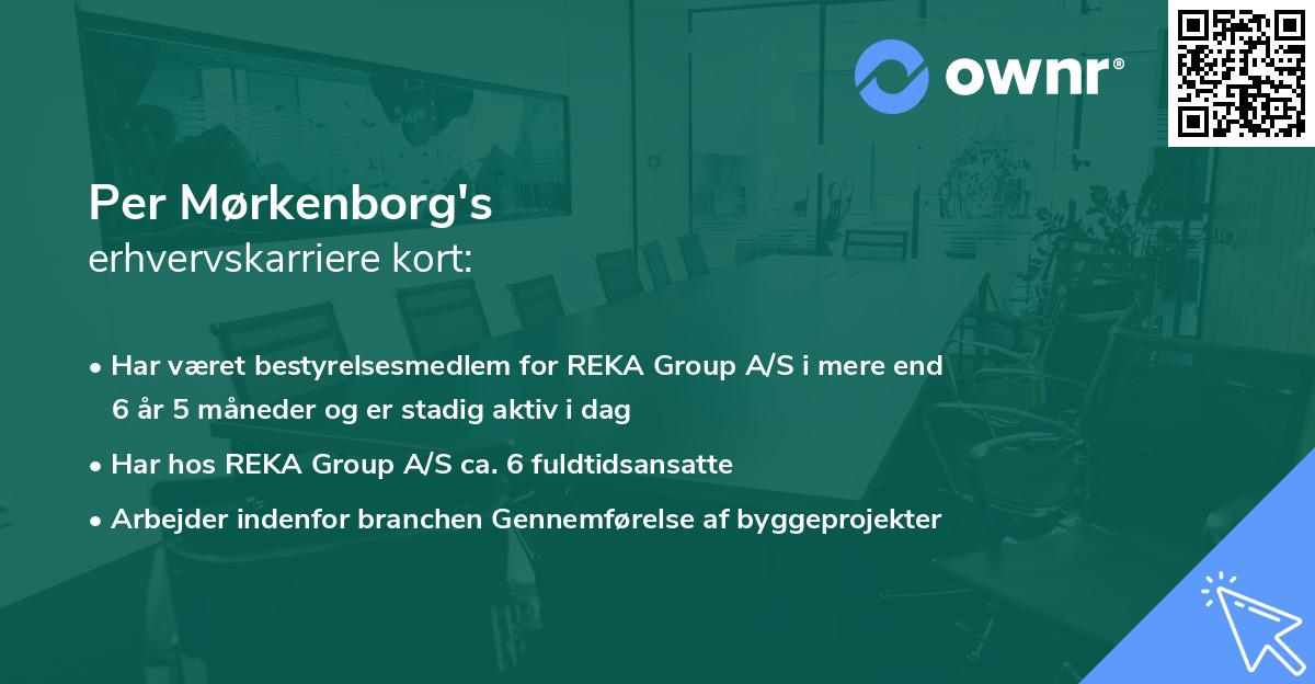 Per Mørkenborg's erhvervskarriere kort