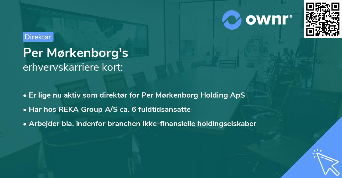 Per Mørkenborg's erhvervskarriere kort