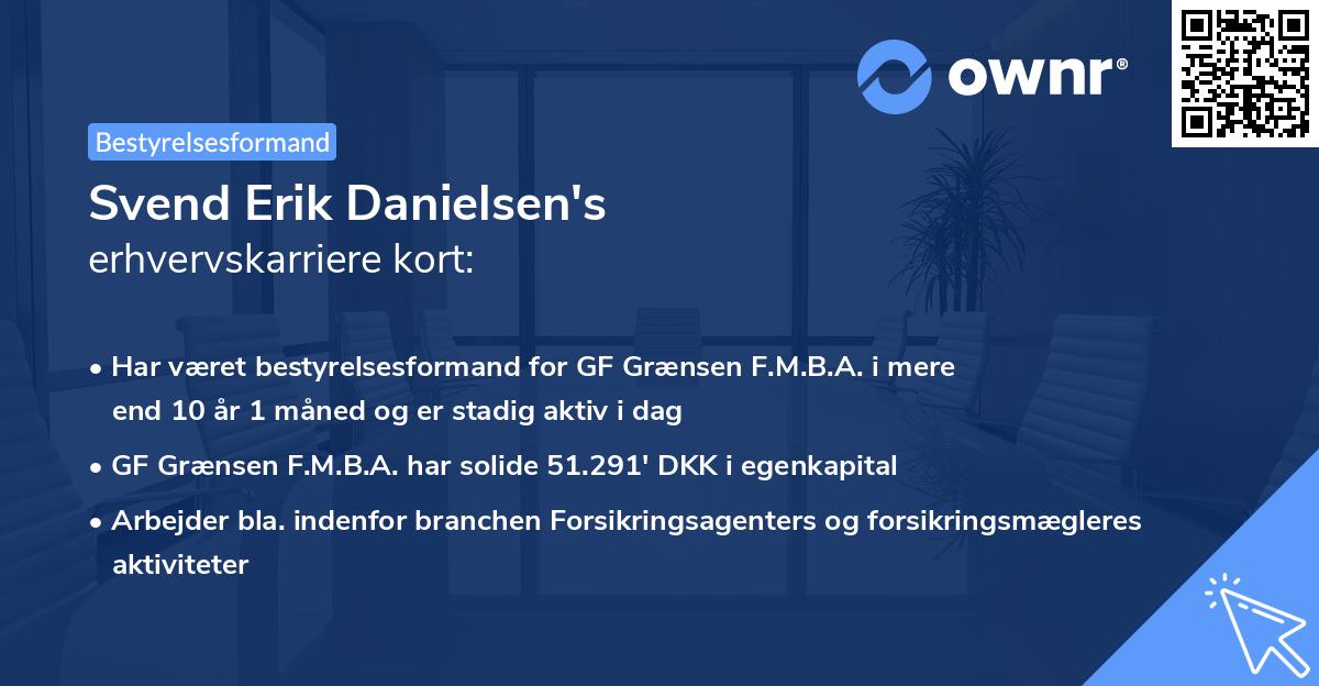 Svend Erik Danielsen's erhvervskarriere kort