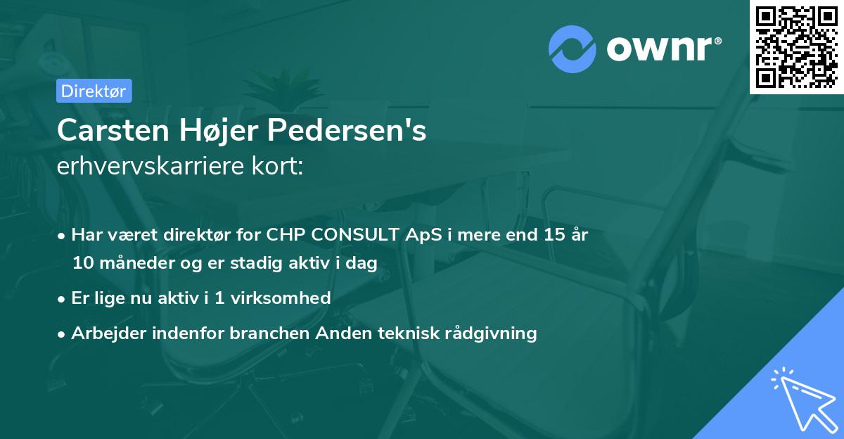 Carsten Højer Pedersen's erhvervskarriere kort