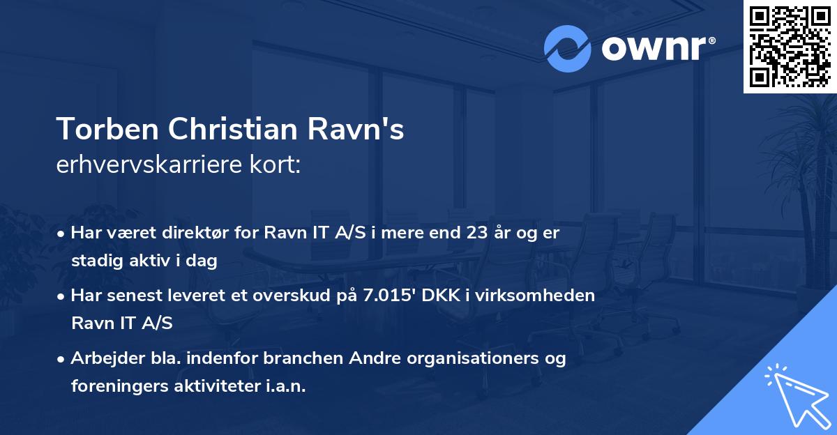 Torben Christian Ravn's erhvervskarriere kort