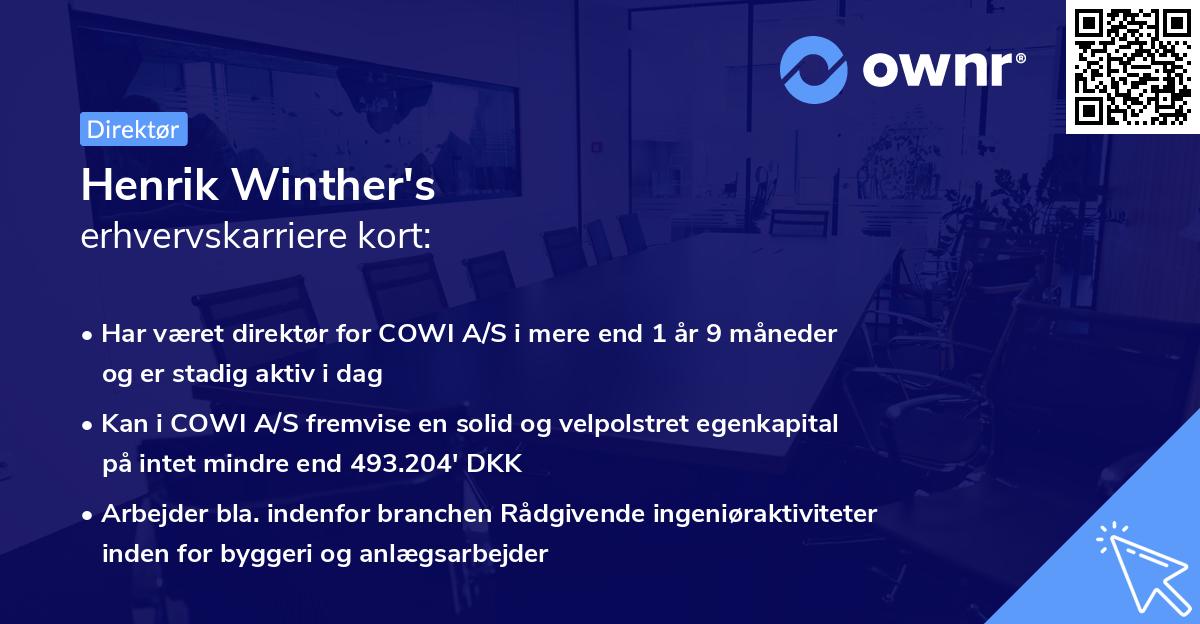 Henrik Winther's erhvervskarriere kort